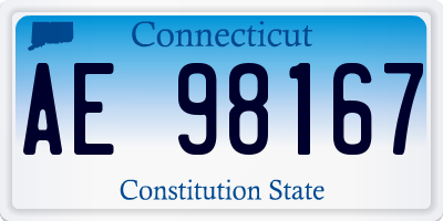 CT license plate AE98167