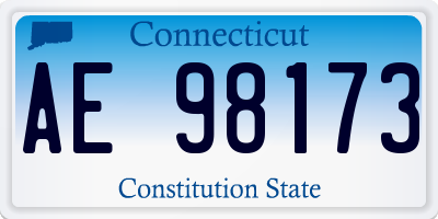 CT license plate AE98173