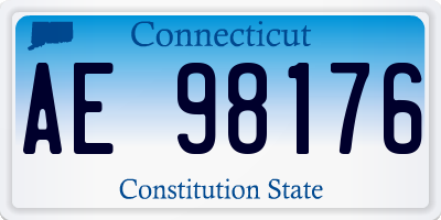 CT license plate AE98176