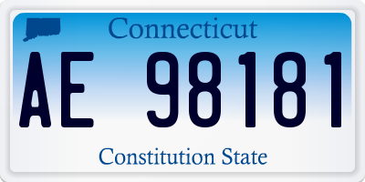 CT license plate AE98181