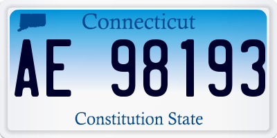 CT license plate AE98193