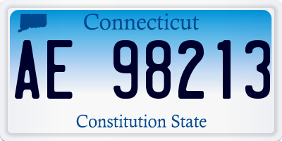 CT license plate AE98213
