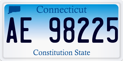 CT license plate AE98225