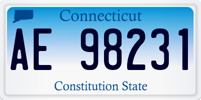 CT license plate AE98231