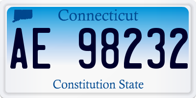 CT license plate AE98232
