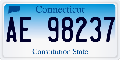 CT license plate AE98237