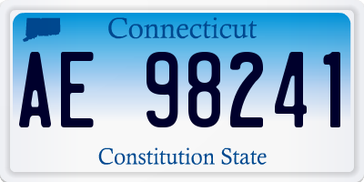 CT license plate AE98241