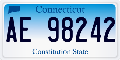 CT license plate AE98242
