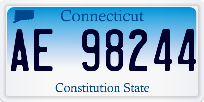 CT license plate AE98244