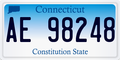 CT license plate AE98248