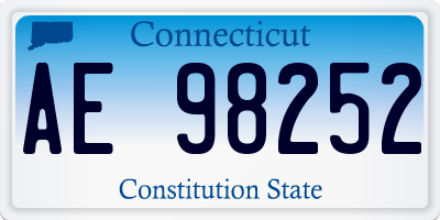 CT license plate AE98252