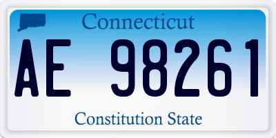 CT license plate AE98261