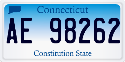 CT license plate AE98262