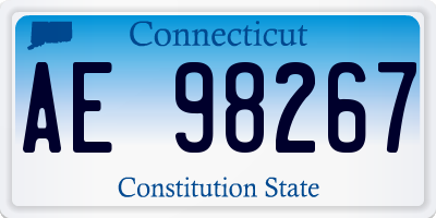 CT license plate AE98267