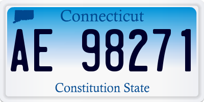 CT license plate AE98271
