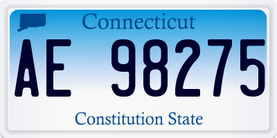 CT license plate AE98275
