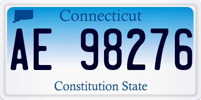 CT license plate AE98276