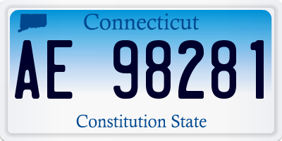 CT license plate AE98281