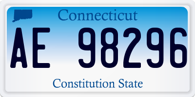 CT license plate AE98296