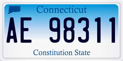 CT license plate AE98311
