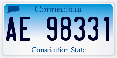 CT license plate AE98331