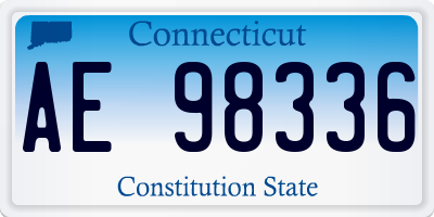 CT license plate AE98336