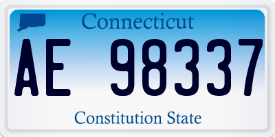 CT license plate AE98337