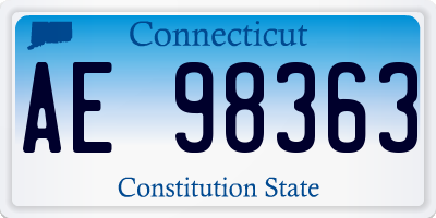 CT license plate AE98363
