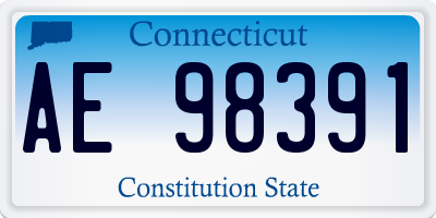CT license plate AE98391