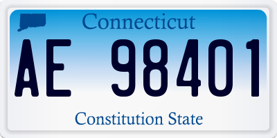 CT license plate AE98401