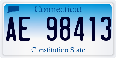 CT license plate AE98413