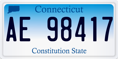 CT license plate AE98417