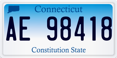 CT license plate AE98418