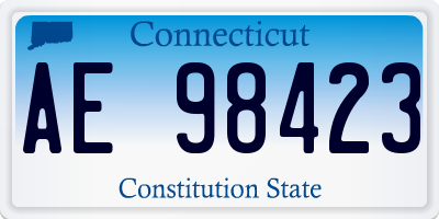 CT license plate AE98423