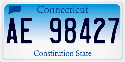 CT license plate AE98427