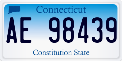 CT license plate AE98439
