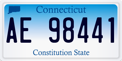 CT license plate AE98441