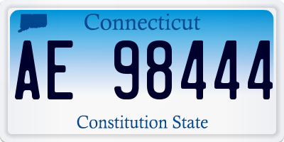 CT license plate AE98444