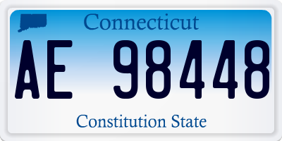 CT license plate AE98448
