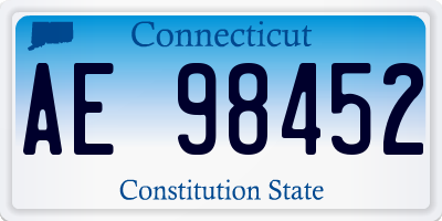 CT license plate AE98452