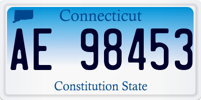 CT license plate AE98453
