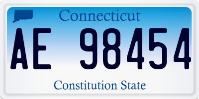 CT license plate AE98454