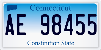 CT license plate AE98455