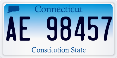 CT license plate AE98457