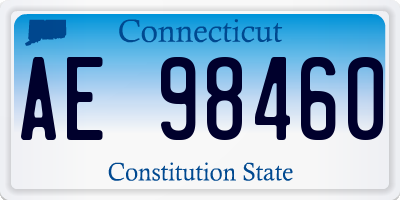CT license plate AE98460