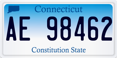 CT license plate AE98462