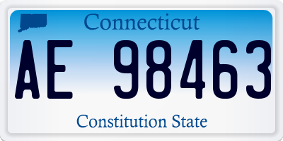CT license plate AE98463
