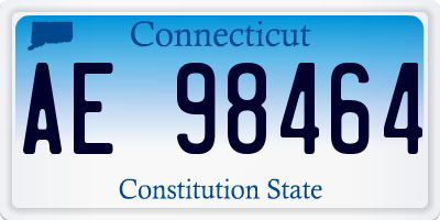 CT license plate AE98464