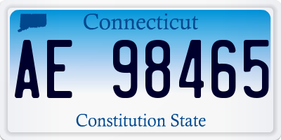 CT license plate AE98465