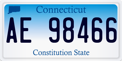 CT license plate AE98466